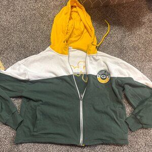 🏈 Wear by Erin Andrews - Green Bay Packers - cropped zip-up hoodie 🏈